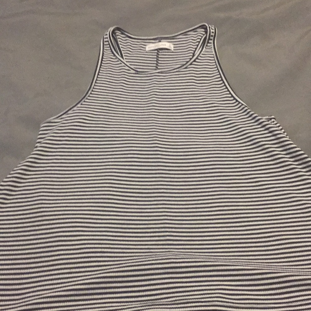 Abercrombie & Fitch black and white striped tank